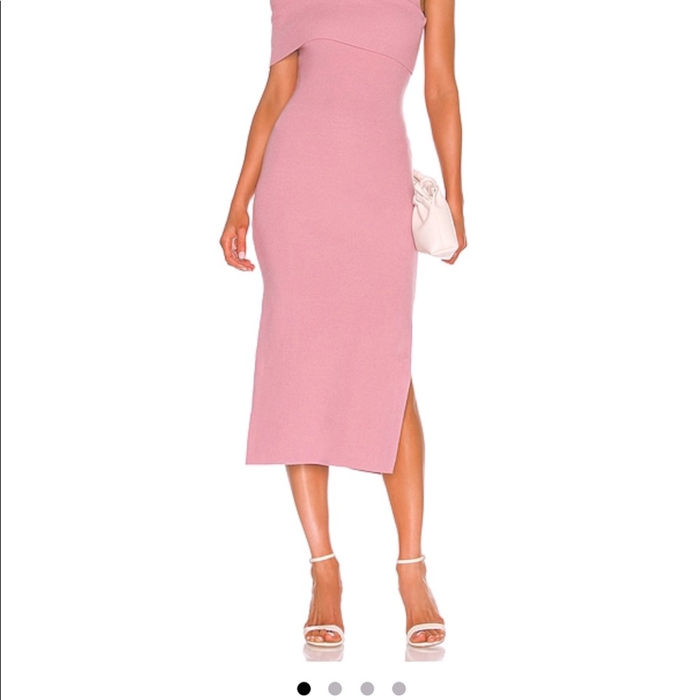 Line & Dot Pink (rose) Midi